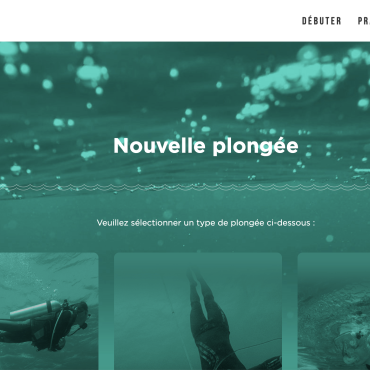 Ecran création de plongée CROMIS vert